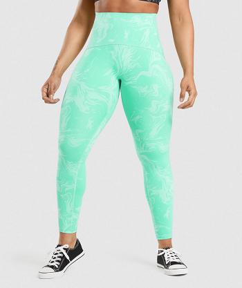 Legginsy Damskie Gymshark Gs Power High Rise Głęboka Turkusowe | PL 2269JPQ